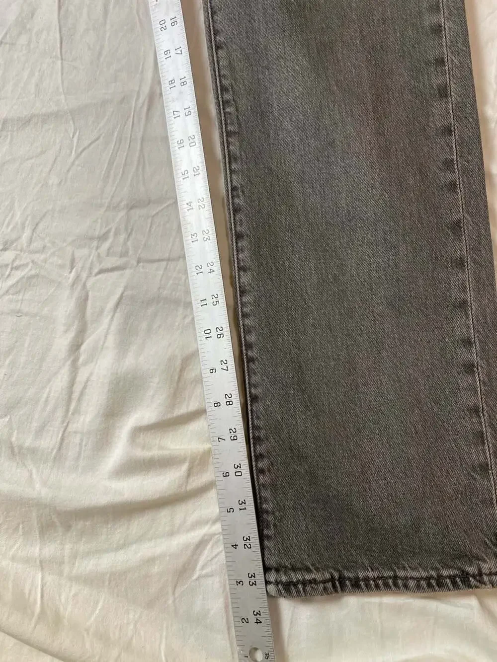 Levi's 511 Flex Straight Fit Stretch Denim Jeans 36x34 Gray (1319)